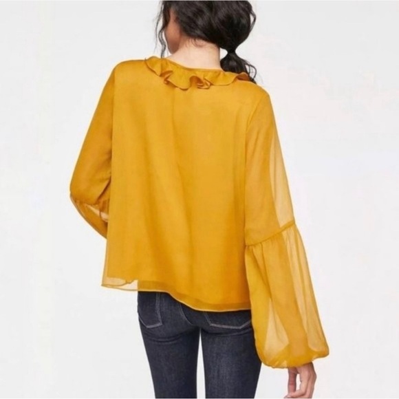 Anthropology Sunday In Brooklyn Ripple Crepe Blouse Size Small - Picture 3 of 8